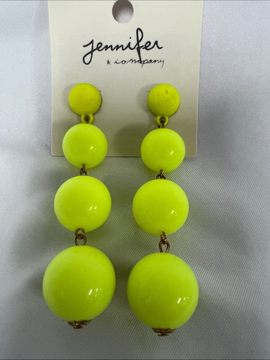 Jennifer Lopez Jewelry - Jennifer Lopez Neon Lime Triple Drop Earrings